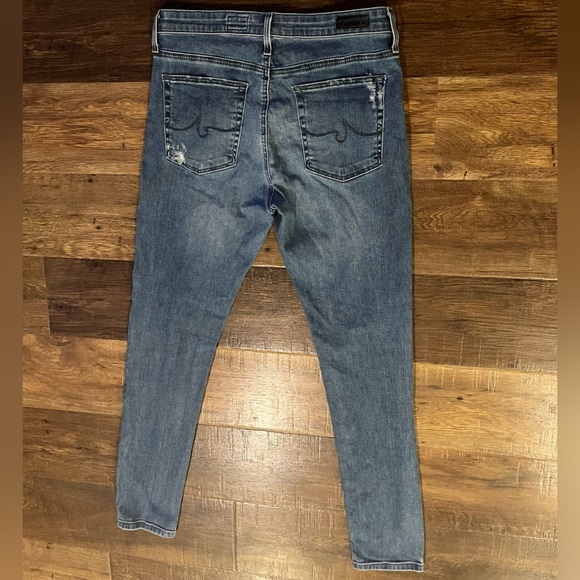 AG Adriano Goldschmied Farrah High Rise Skinny Ankle 28Wx30L Distressed Jeans - Picture 4 of 9